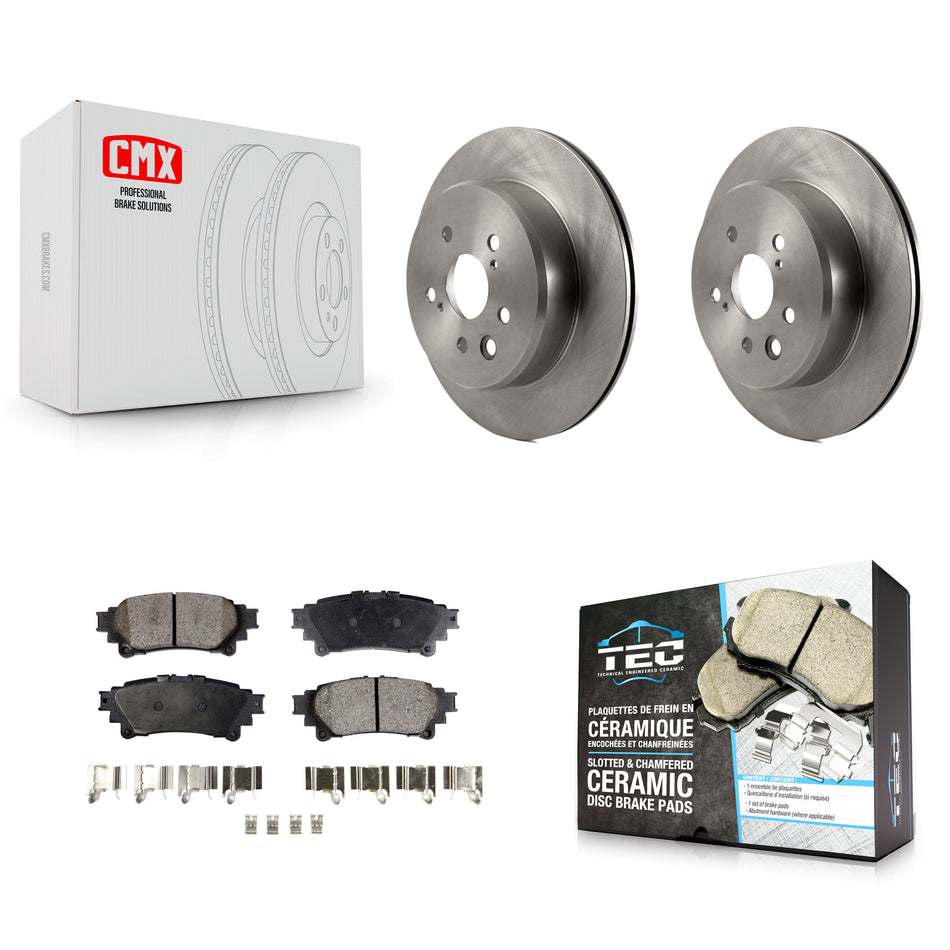 Rear Disc Brake Rotors And Ceramic Pads Kit For Lexus GS350 IS300 IS200t IS350 RC350 RC300 RC200t GS300 GS200t GS450h K8T-102074