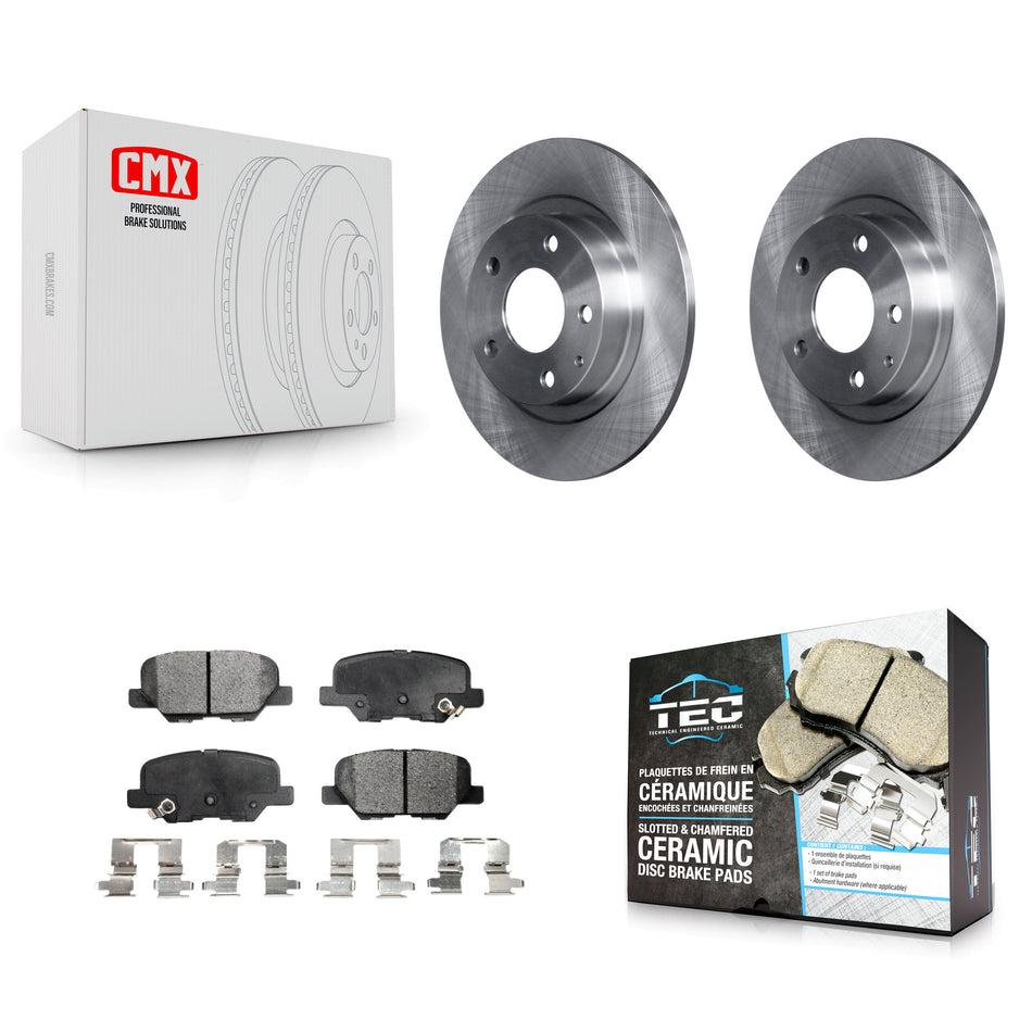 Rear Disc Brake Rotors And Ceramic Pads Kit For 2014-2015 Mazda 6 K8T-102082