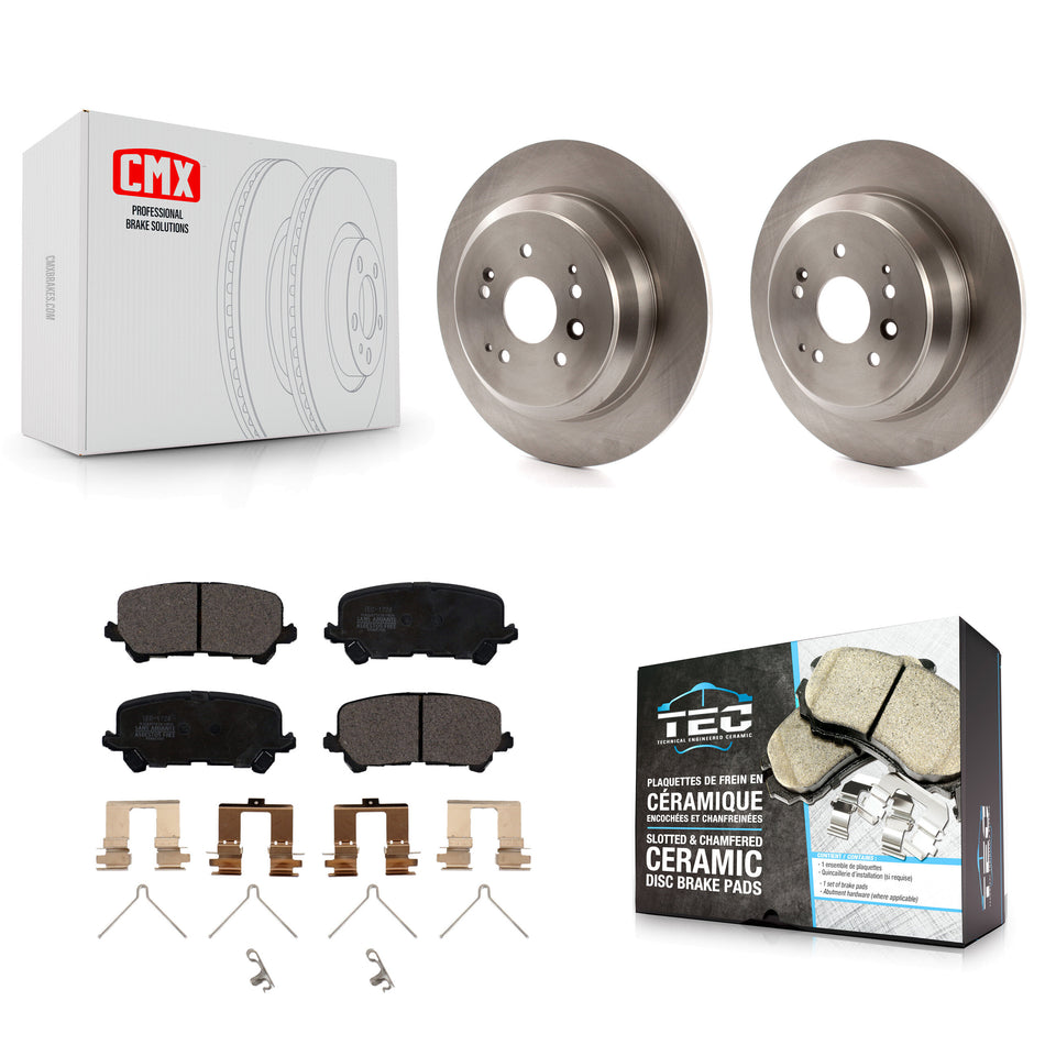 Rear Disc Brake Rotors And Ceramic Pads Kit For 2014-2016 Acura MDX K8T-102084