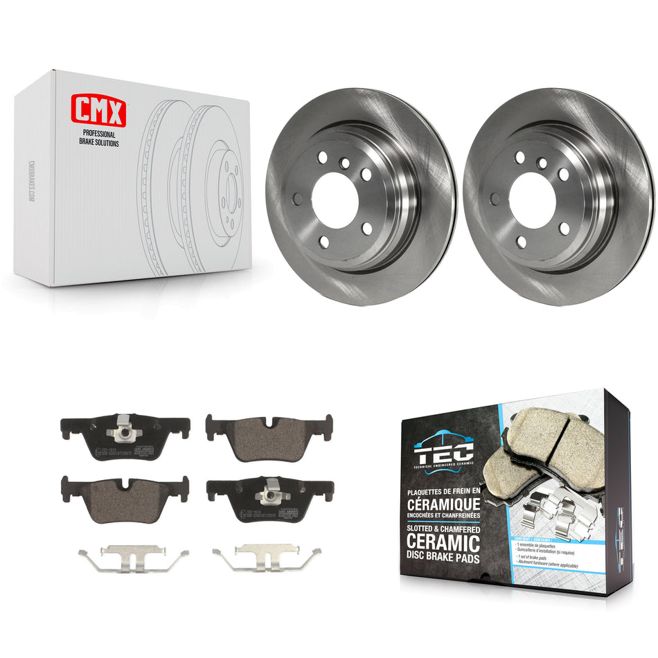 Rear Disc Brake Rotors And Ceramic Pads Kit For BMW 328i xDrive 320i 330i 428i 430i Gran Coupe GT 328d K8T-102093