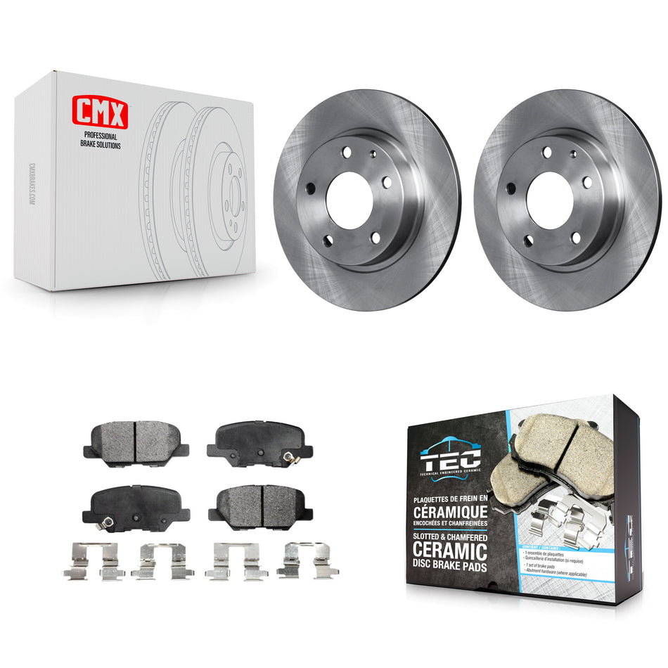 Rear Disc Brake Rotors And Ceramic Pads Kit For Mazda 3 Sport K8T-102094
