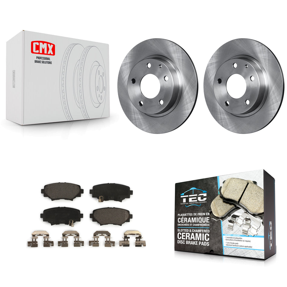 Rear Disc Brake Rotors And Ceramic Pads Kit For Mazda 3 Sport K8T-102095