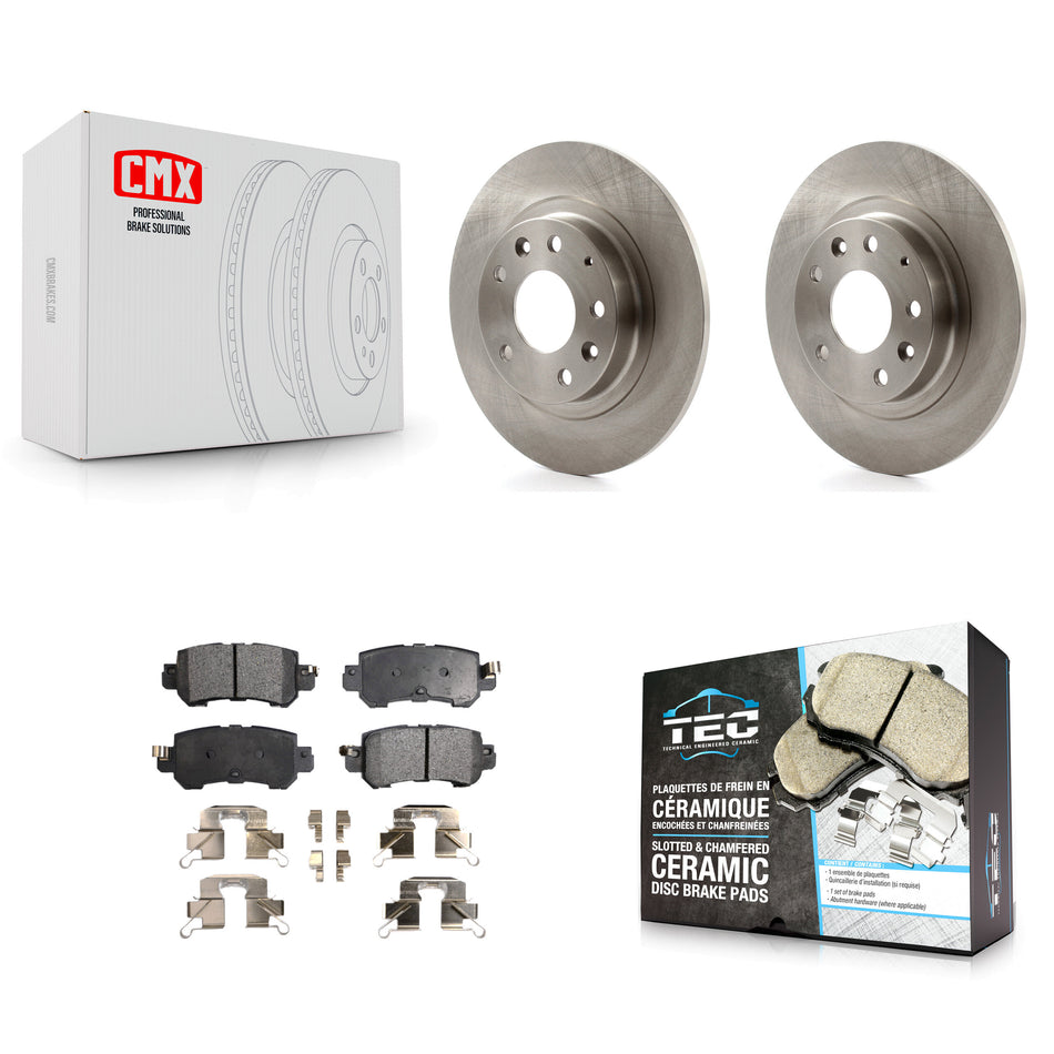 Rear Disc Brake Rotors And Ceramic Pads Kit For 2016-2018 Mazda CX-3 K8T-102100