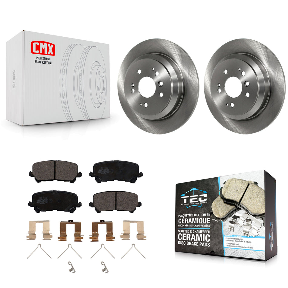Rear Disc Brake Rotors And Ceramic Pads Kit For Honda Pilot Ridgeline Passport K8T-102101