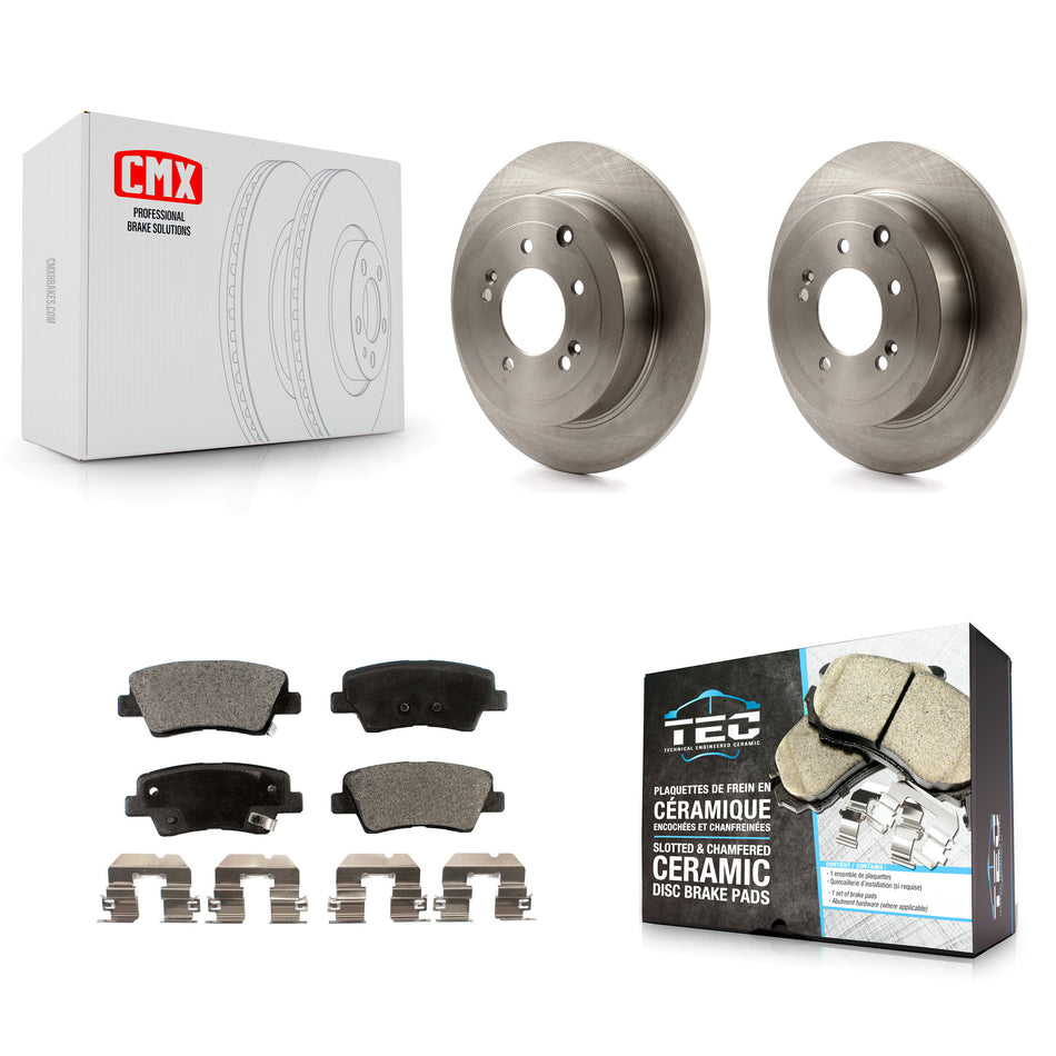 Rear Disc Brake Rotors And Ceramic Pads Kit For Hyundai Tucson Kia Sportage K8T-102106