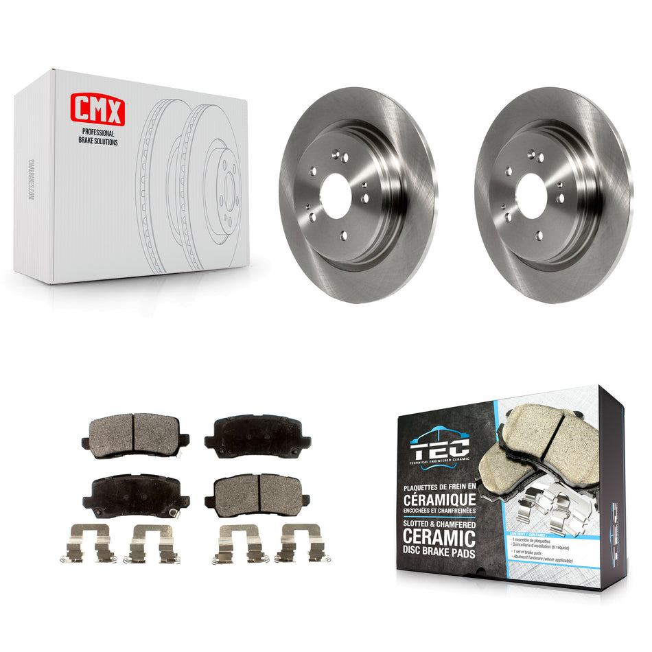 Rear Disc Brake Rotors And Ceramic Pads Kit For 2015-2020 Acura TLX K8T-102110