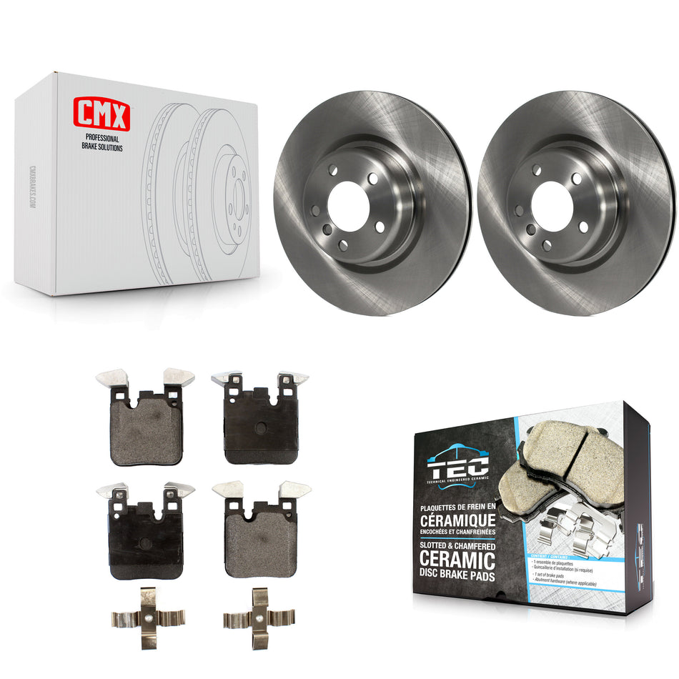 Rear Disc Brake Rotors And Ceramic Pads Kit For BMW 328i 428i 320i xDrive 228i M235i 230i Gran Coupe M240i K8T-102115