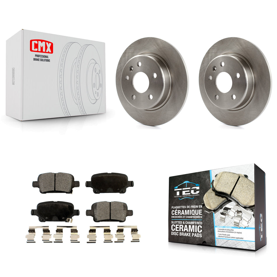 Rear Disc Brake Rotors And Ceramic Pads Kit For Chevrolet Cruze Volt Bolt EV EUV K8T-102117