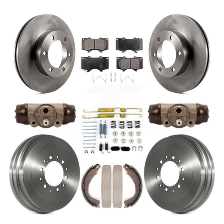 Front Rear Disc Brake Rotors Ceramic Pads And Drum Kit (9Pc) For 2004-2006 Toyota Tundra K8T-102328