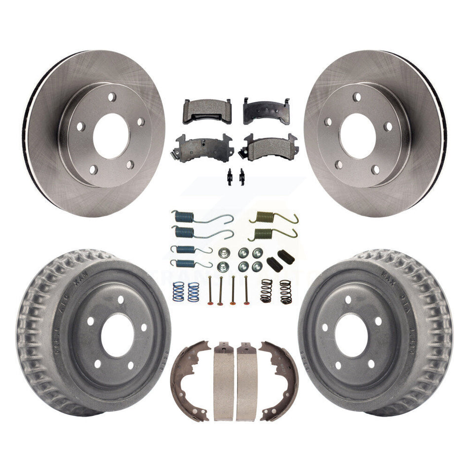 Front Rear Disc Brake Rotors Ceramic Pads And Drum Kit (7Pc) For Chevrolet S10 Blazer GMC S15 Jimmy Sonoma Buick Riviera Oldsmobile Toronado Syclone Bravada K8T-102342