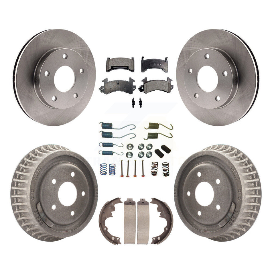 Front Rear Disc Brake Rotors Ceramic Pads And Drum Kit (7Pc) For Chevrolet S10 GMC Sonoma Blazer Jimmy Oldsmobile Bravada Typhoon K8T-102343