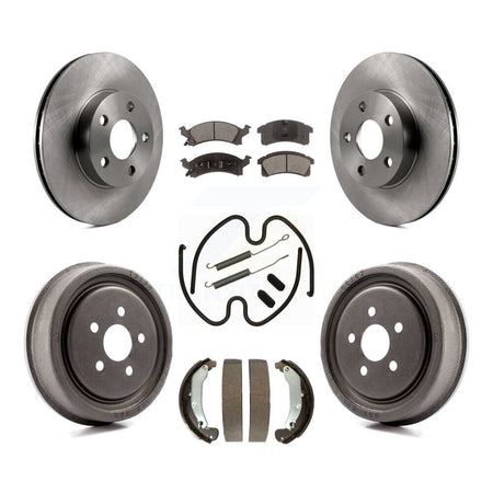 Front Rear Brake Rotors Ceramic Pad Drum Kit (7Pc) For Pontiac Sunfire Chevrolet Cavalier K8T-102348