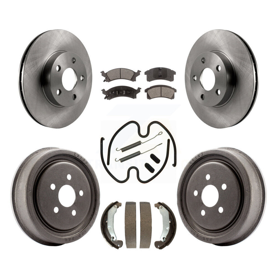 Front Rear Brake Rotors Ceramic Pad Drum Kit (7Pc) For Pontiac Sunfire Chevrolet Cavalier K8T-102348