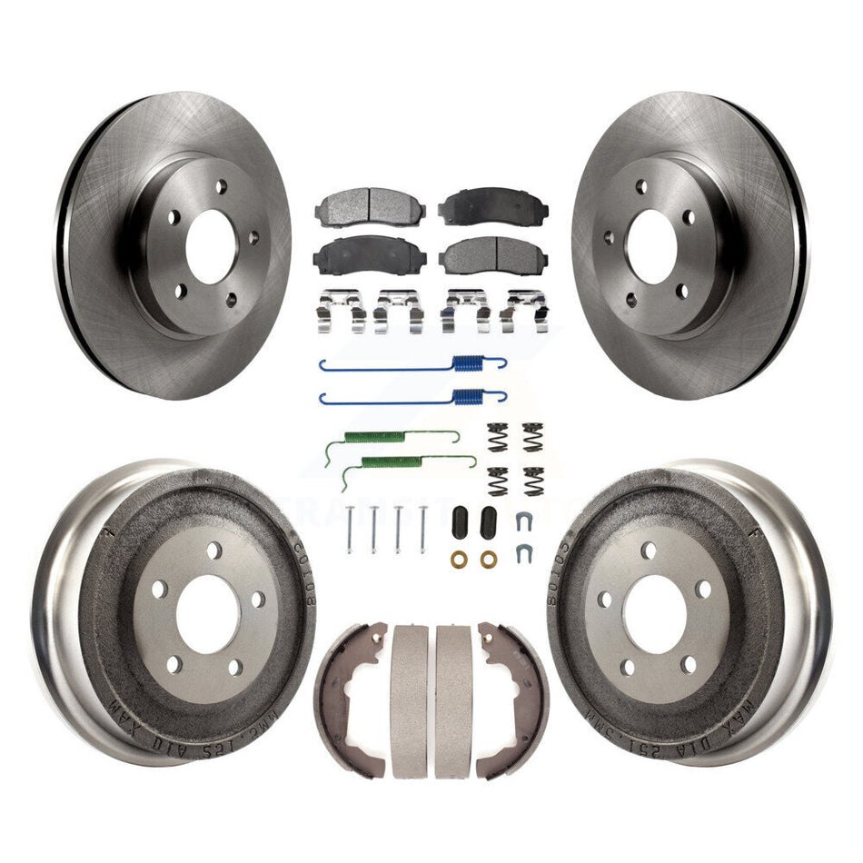 Front Rear Disc Brake Rotor Ceramic Pad & Drum Kit (7Pc) For Saturn Vue Chevrolet Equinox K8T-102360