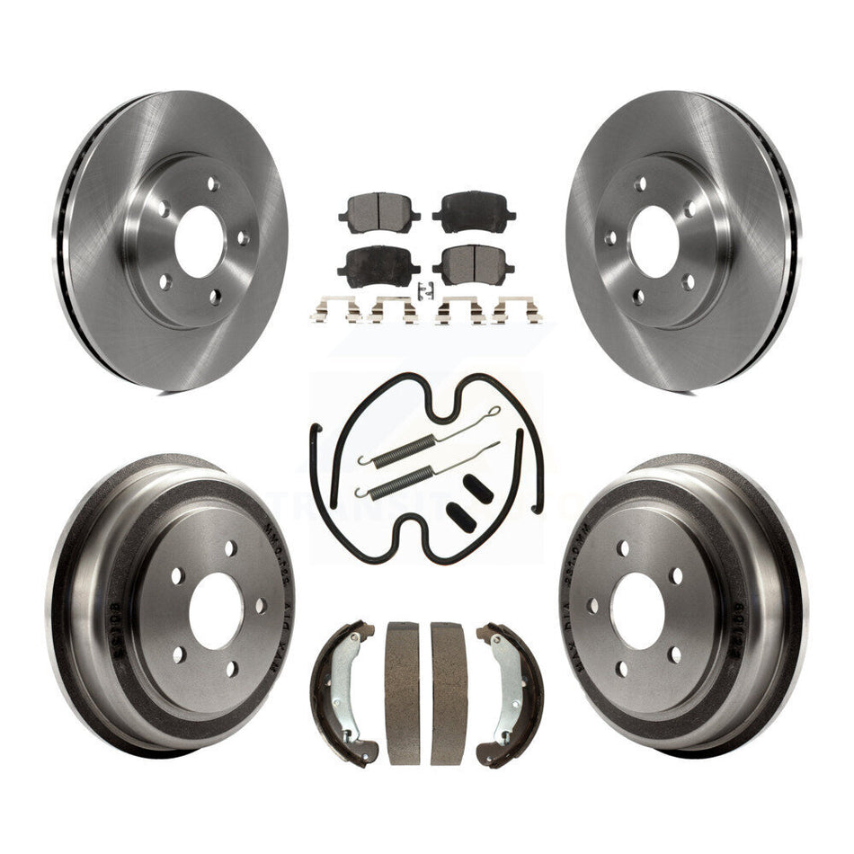 Front Rear Disc Brake Rotors Ceramic Pads And Drum Kit (7Pc) For Chevrolet HHR K8T-102368