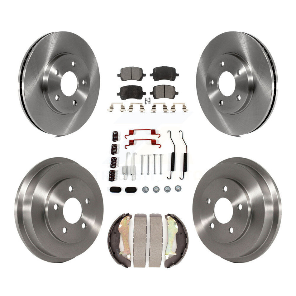 Front Rear Disc Brake Rotors Ceramic Pads And Drum Kit (7Pc) For Chevrolet HHR K8T-102370
