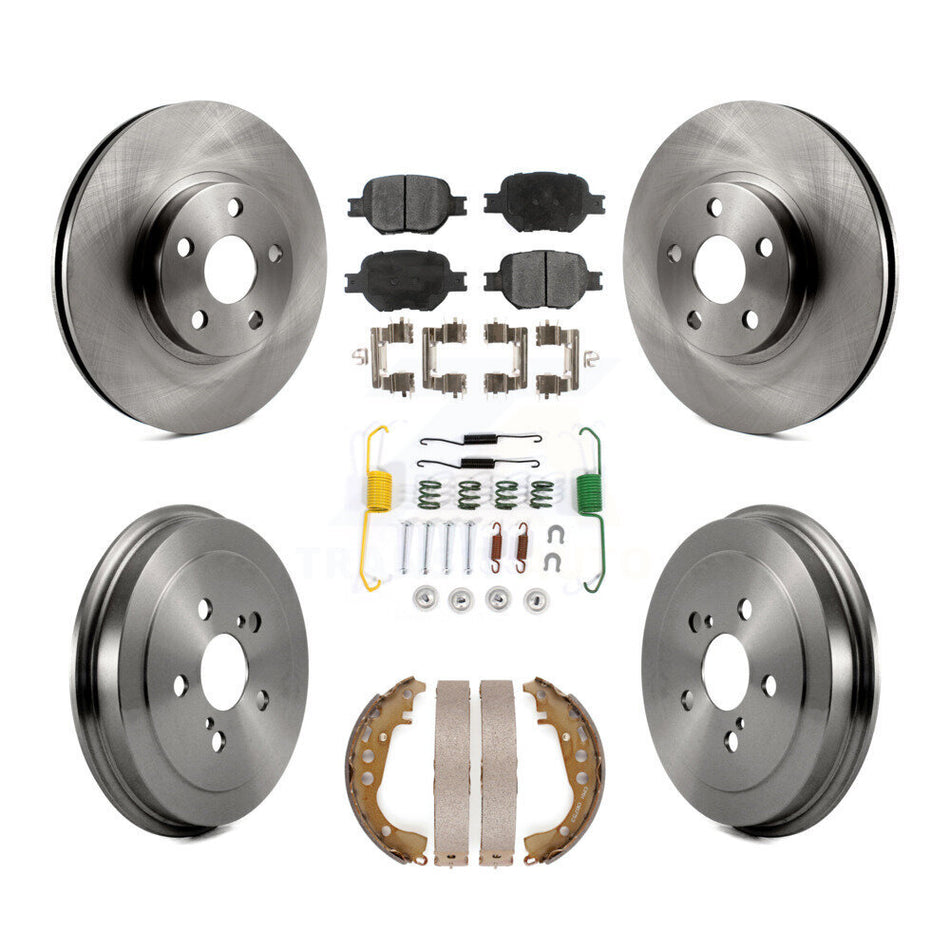 Front Rear Disc Brake Rotors Ceramic Pads And Drum Kit (7Pc) For Toyota Celica K8T-102473