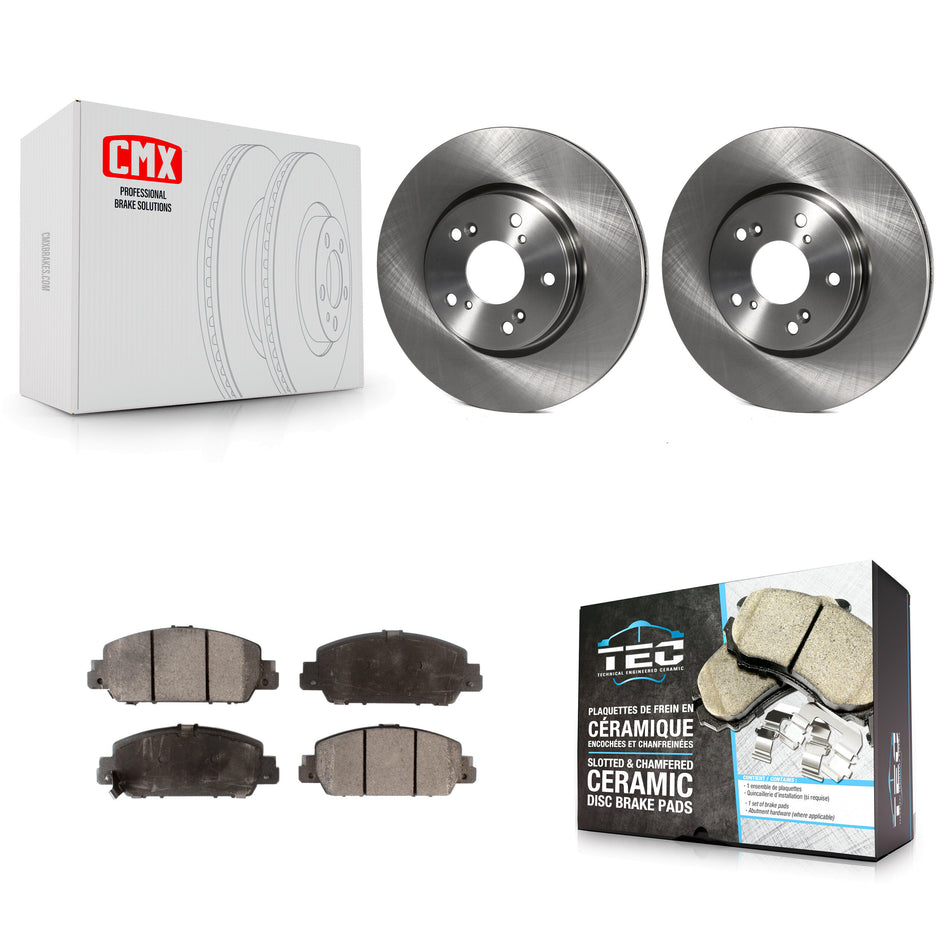 Front Disc Brake Rotors And Ceramic Pads Kit For Honda Accord HR-V K8T-102520