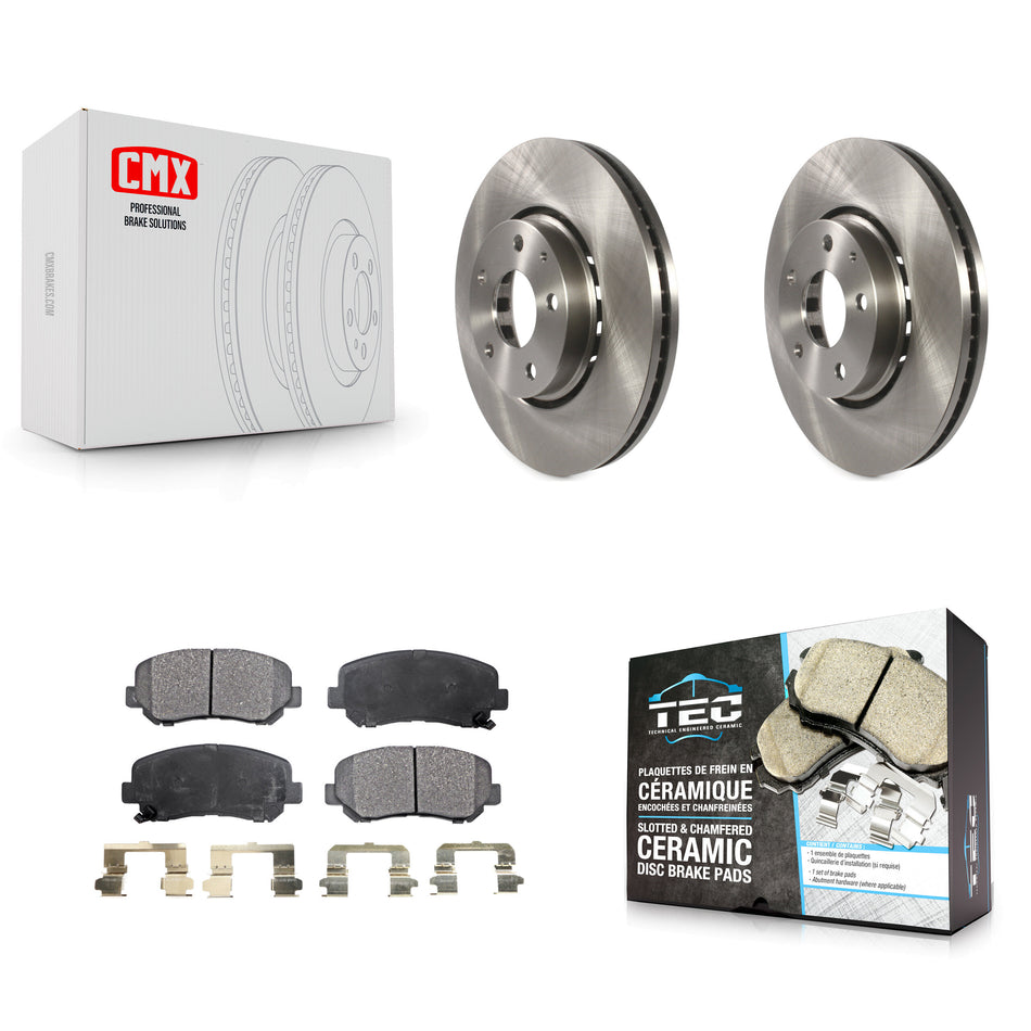 Front Disc Brake Rotors And Ceramic Pads Kit For Mazda CX-5 K8T-102524