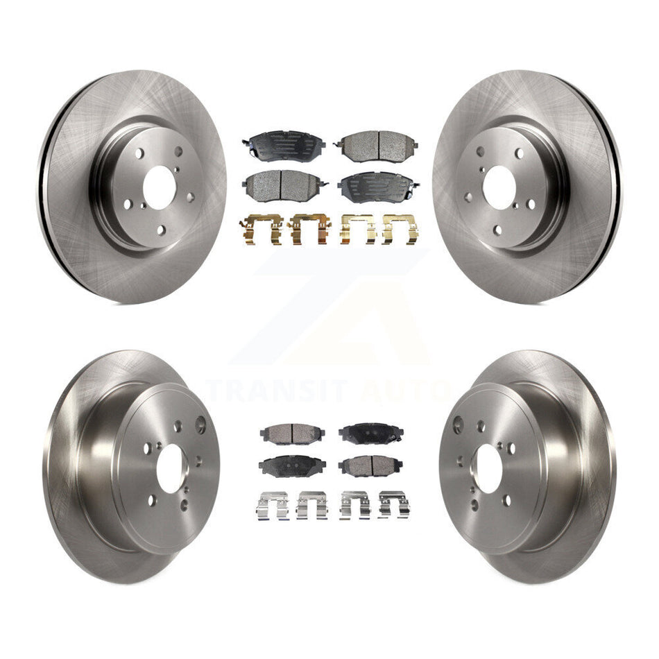 Front Rear Disc Brake Rotors And Ceramic Pads Kit For Subaru WRX K8T-102564