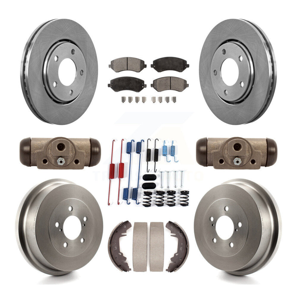 Front Rear Brake Rotor Ceramic Pad Drum Kit (9Pc) For Dodge Caravan Grand Chrysler Town & K8T-102682