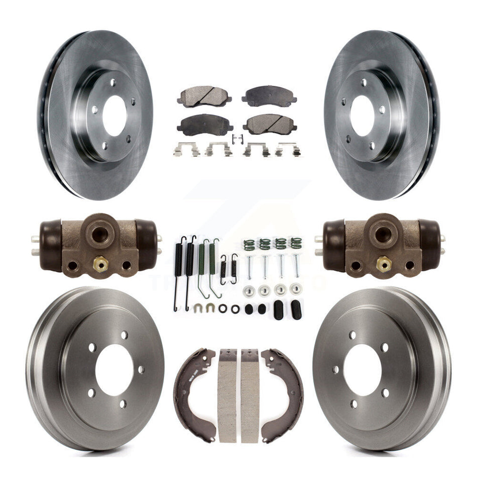 Front Rear Disc Brake Rotors Ceramic Pads And Drum Kit (9Pc) For Jeep Patriot Compass Dodge Caliber Chrysler Sebring Avenger K8T-102692