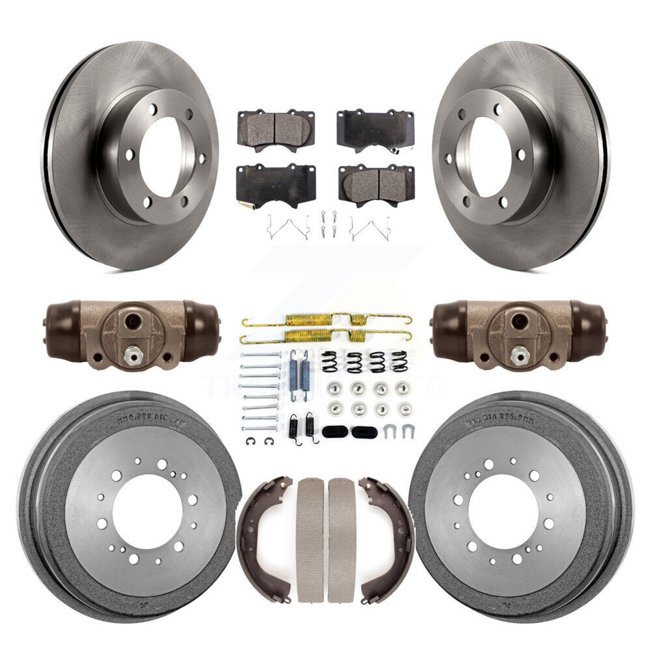 Front Rear Disc Brake Rotors Ceramic Pads And Drum Kit (9Pc) For Toyota Tundra K8T-102708