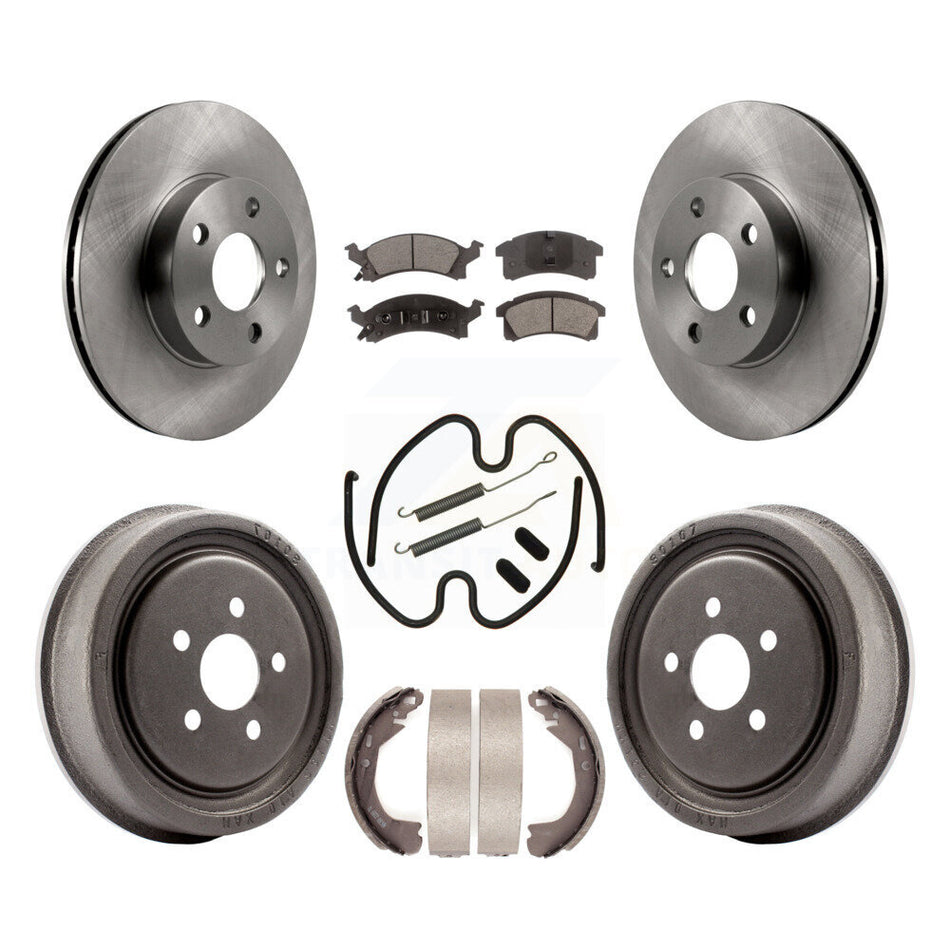 Front Rear Disc Brake Rotors Ceramic Pads And Drum Kit (7Pc) For Chevrolet Cavalier K8T-102736
