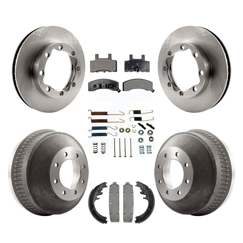 Front Rear Disc Brake Rotors Ceramic Pads And Drum Kit (7Pc) For 1988-1989 K3500 Chevrolet GMC K8T-102738