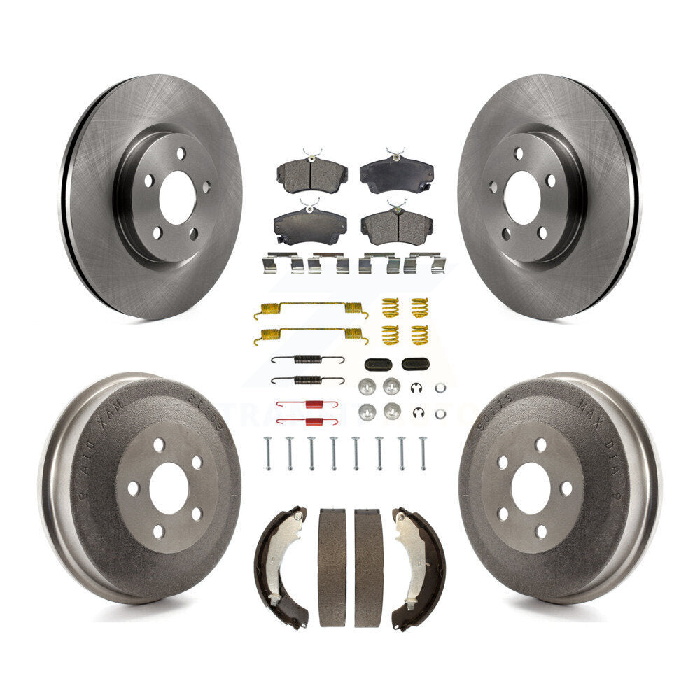 Front Rear Disc Brake Rotors Ceramic Pads And Drum Kit (7Pc) For Chrysler PT Cruiser K8T-102778