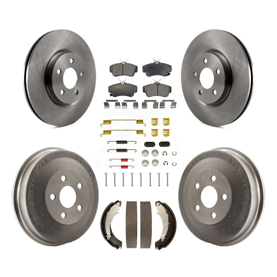 Front Rear Disc Brake Rotors Ceramic Pads And Drum Kit (7Pc) For Chrysler PT Cruiser K8T-102778