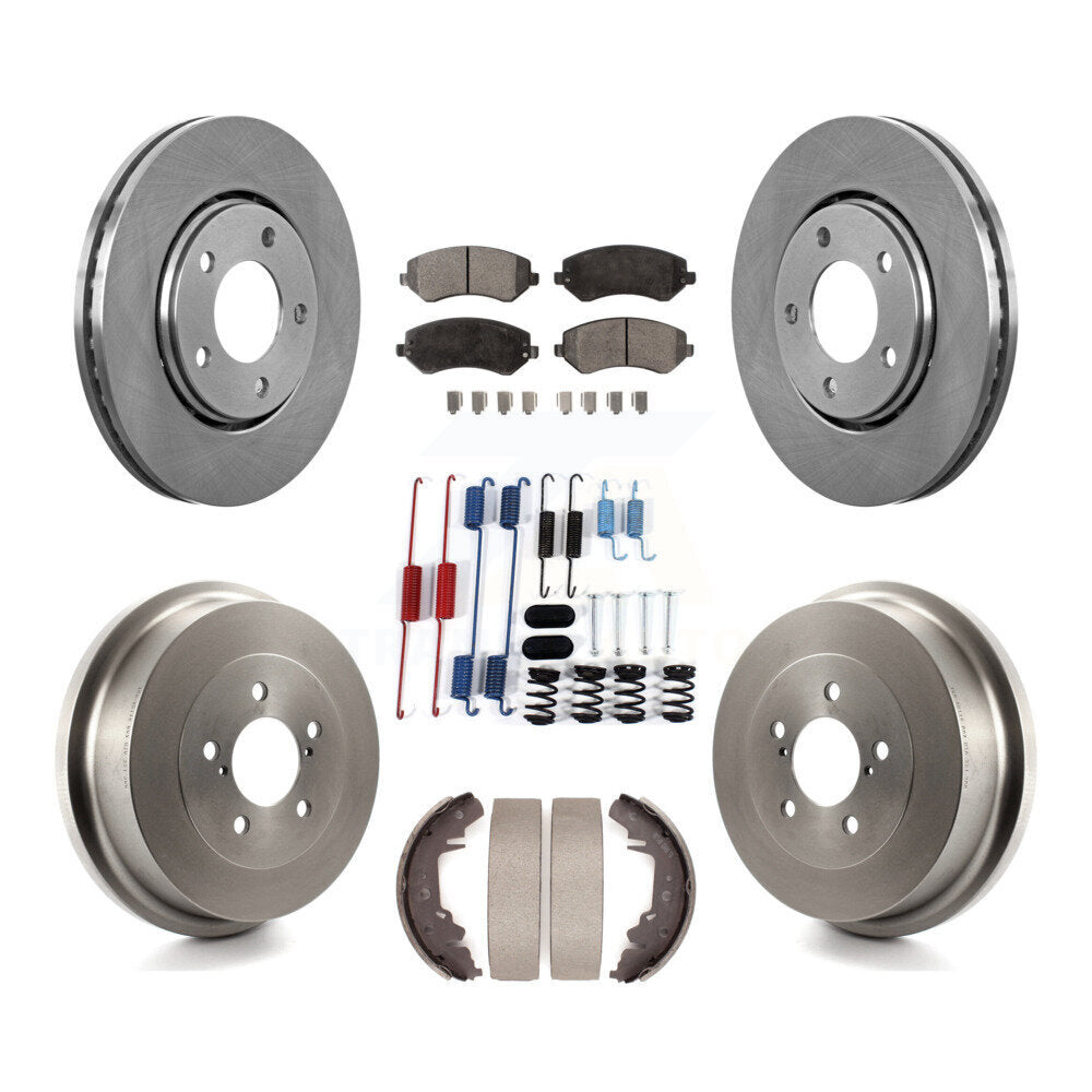 Front Rear Brake Rotor Ceramic Pad Drum Kit (7Pc) For Dodge Caravan Grand Chrysler Town & K8T-102782