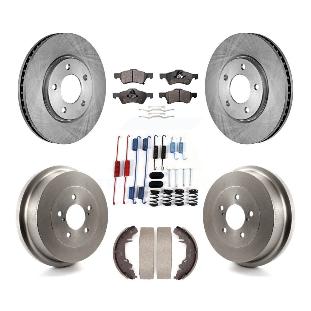 Front Rear Brake Rotor Ceramic Pad Drum Kit (7Pc) For Dodge Caravan Grand Chrysler Town & K8T-102787