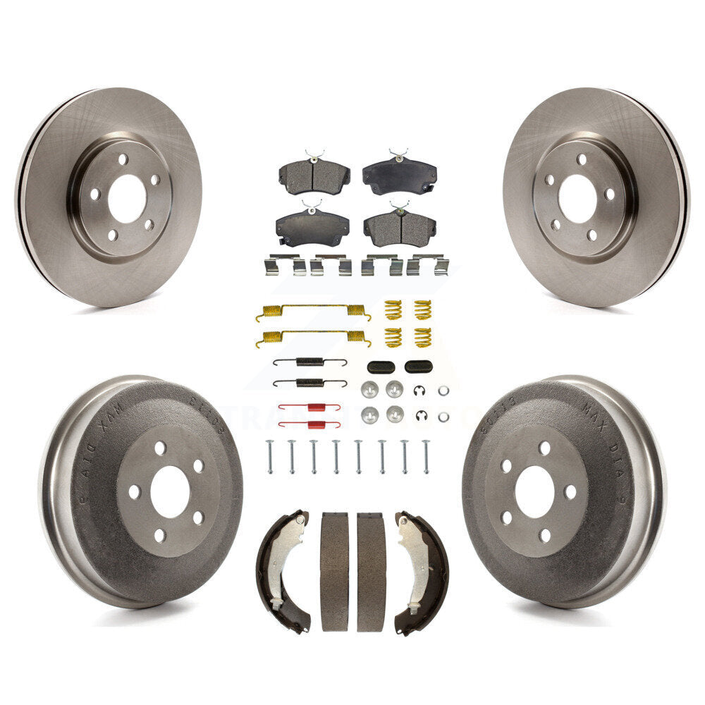 Front Rear Brake Rotors Ceramic Pad & Drum Kit (7Pc) For Chrysler PT Cruiser Turbocharged K8T-102788