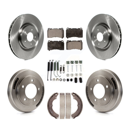 Front Rear Disc Brake Rotors Ceramic Pads And Drum Kit (7Pc) For Mitsubishi Lancer K8T-102831