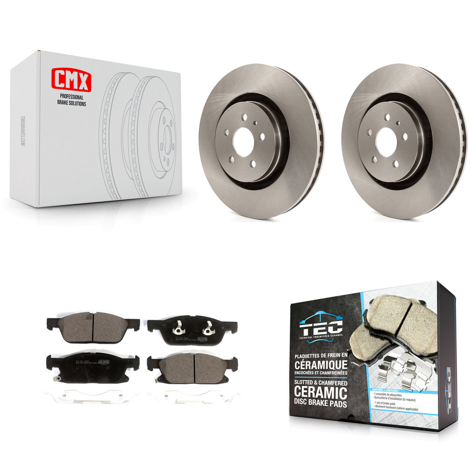 Front Disc Brake Rotors And Ceramic Pads Kit For Ford Fusion Lincoln MKZ Continental K8T-102846