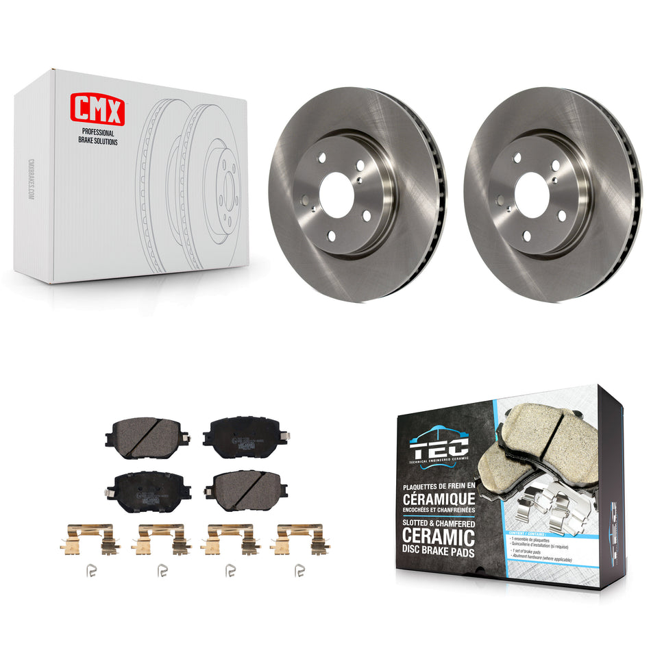 Front Disc Brake Rotors And Ceramic Pads Kit For Lexus IS250 K8T-102853