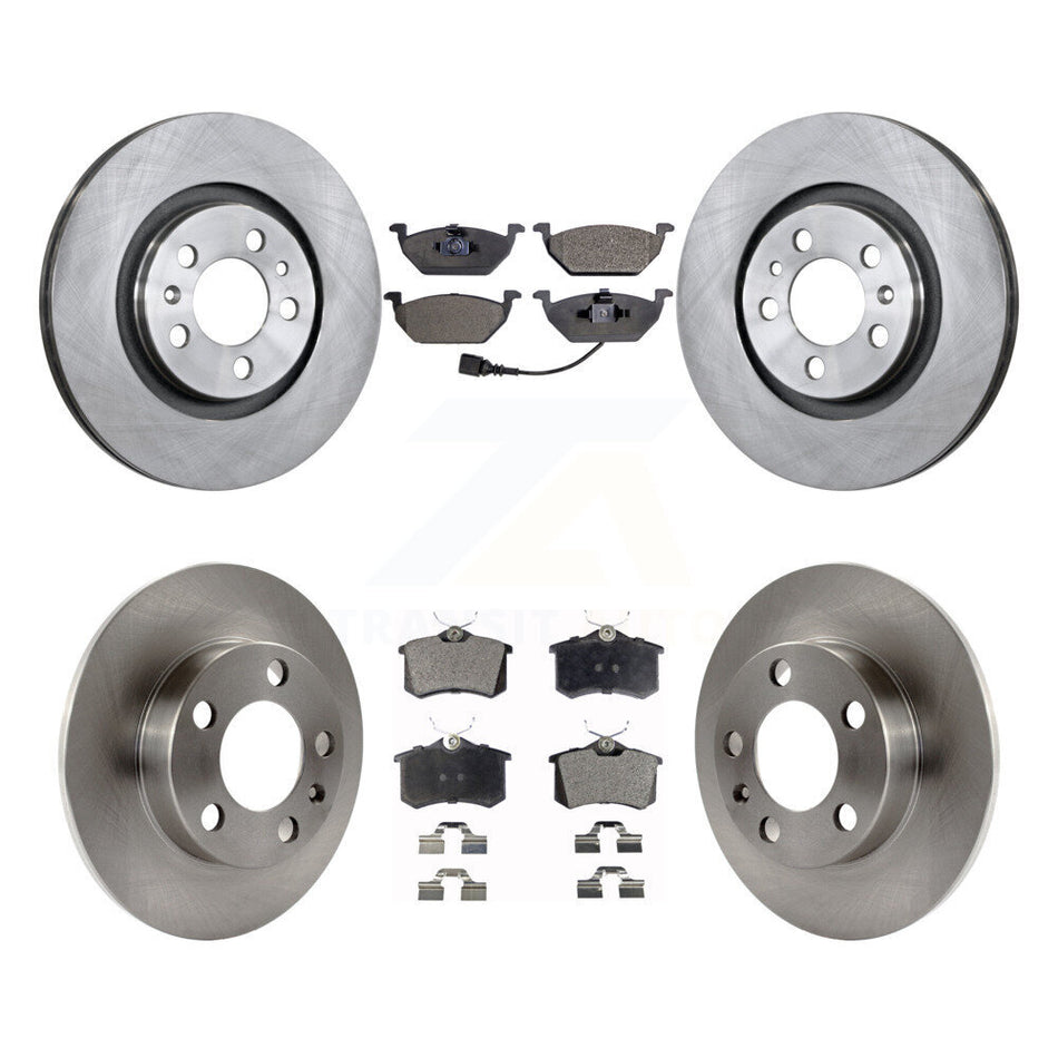 Front Rear Disc Brake Rotors And Ceramic Pads Kit For 2007-2010 Volkswagen Beetle With 280mm Diameter Rotor K8T-102862
