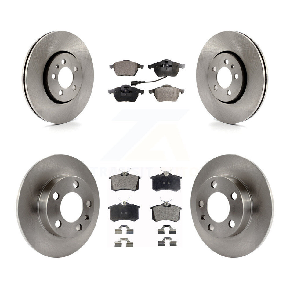 Front Rear Disc Brake Rotors And Ceramic Pads Kit For 2007-2010 Volkswagen Beetle With 288mm Diameter Rotor K8T-102863