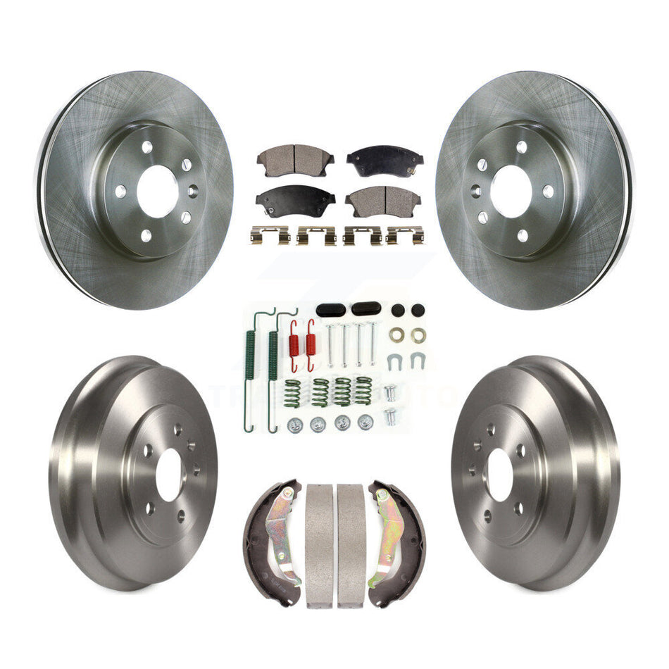 Front Rear Disc Brake Rotors Ceramic Pads And Drum Kit (7Pc) For Chevrolet Sonic K8T-102893