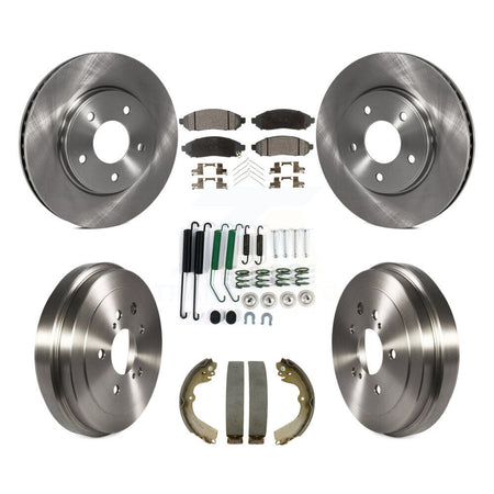 Front Rear Brake Rotor Ceramic Pad Drum Kit (7Pc) For Nissan NV200 Chevrolet City Express K8T-102896