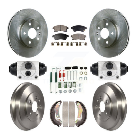 Front Rear Disc Brake Rotors Ceramic Pads And Drum Kit (9Pc) For Chevrolet Sonic K8T-102909