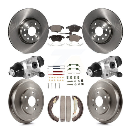 Front Rear Brake Rotor Ceramic Pad & Drum Kit (9Pc) For Volkswagen Jetta rear brakes K8T-102935