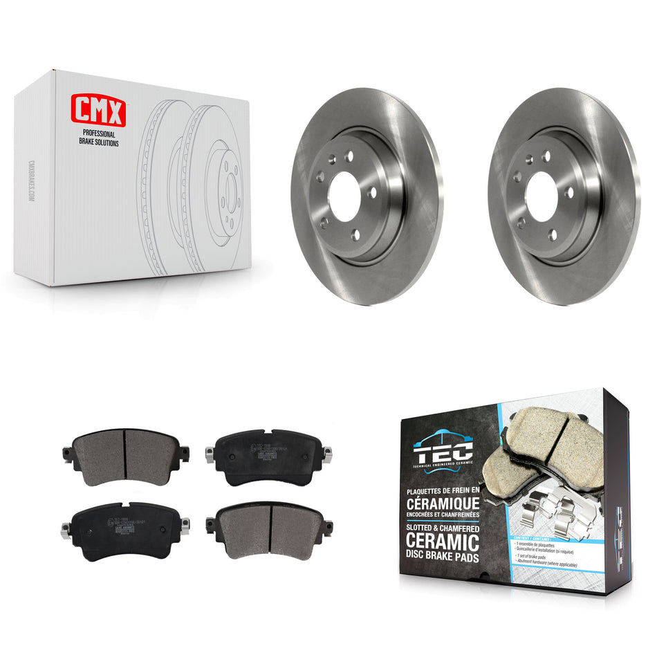 Rear Disc Brake Rotors And Ceramic Pads Kit For Audi A4 Quattro K8T-102982