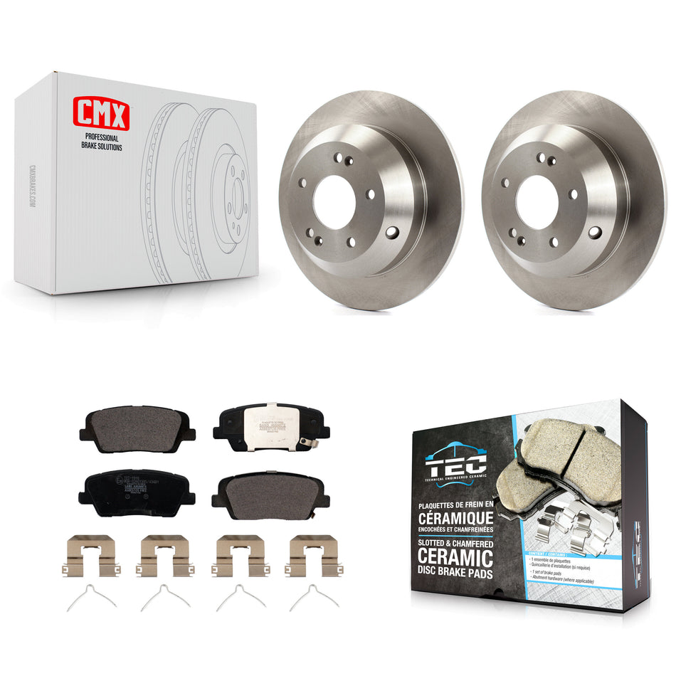 Rear Disc Brake Rotors And Ceramic Pads Kit For Kia Sorento Hyundai Santa Fe Sport XL K8T-102983