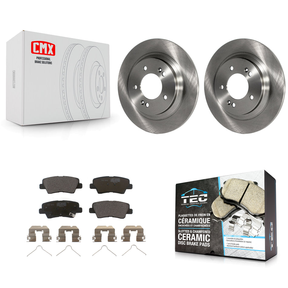 Rear Disc Brake Rotors And Ceramic Pads Kit For Kia Niro Hyundai Ioniq Soul EV K8T-102988