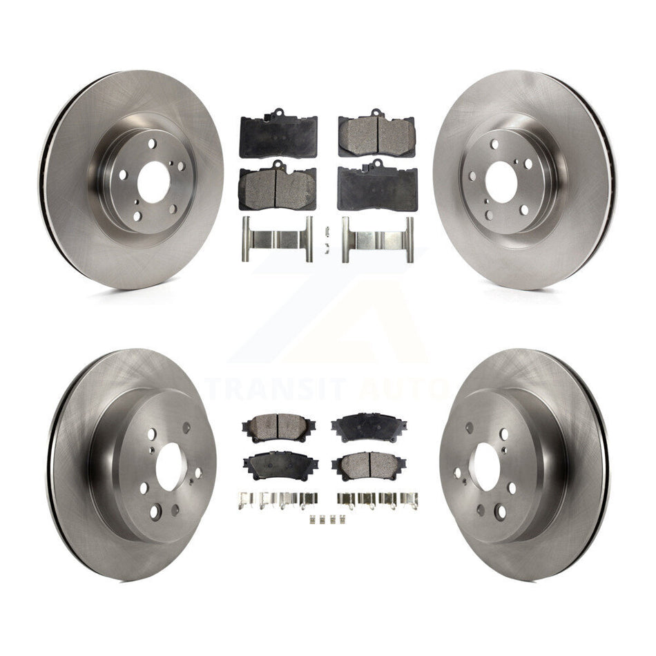 Front Rear Disc Brake Rotors And Ceramic Pads Kit (6Pc) For Lexus GS350 IS300 IS350 RC350 IS200t RC300 RC200t GS300 GS200t GS450h K8T-103012