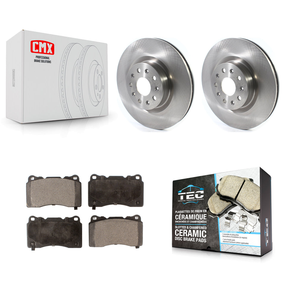 Front Disc Brake Rotors And Ceramic Pads Kit For Cadillac CTS CT6 Chevrolet Camaro K8T-103028