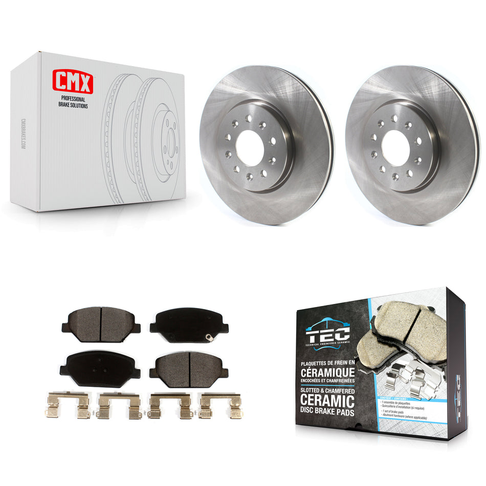Front Disc Brake Rotors And Ceramic Pads Kit For Chevrolet Equinox GMC Terrain Buick Envision LaCrosse Regal Sportback TourX K8T-103037