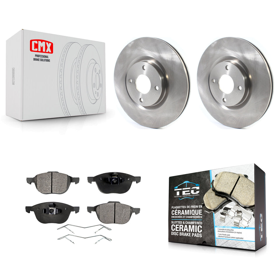 Front Disc Brake Rotors And Ceramic Pads Kit For 2018-2022 Ford EcoSport K8T-103041